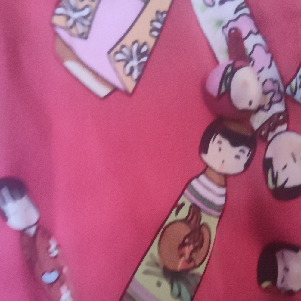 Neiman Marcus Red Patterned Blouse - image 3